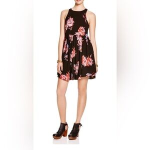 Free People Flutterby Floral Sleeveless Mini Dress Size 4 Twilight Combo Boho